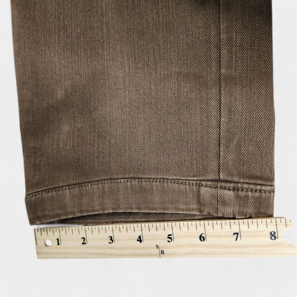 Marco Pescarolo Straight Leg Jeans Mens 56 IT 36x30 Measured Brown 100% Cotton - Picture 10 of 16